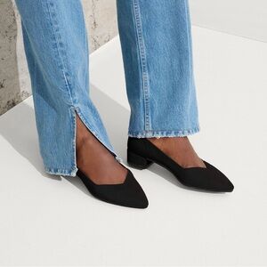 Rothy’s High Point Block Heel Black Pointed Toe Pump